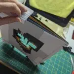 montage d'un kirigami avec des accordéons en papier